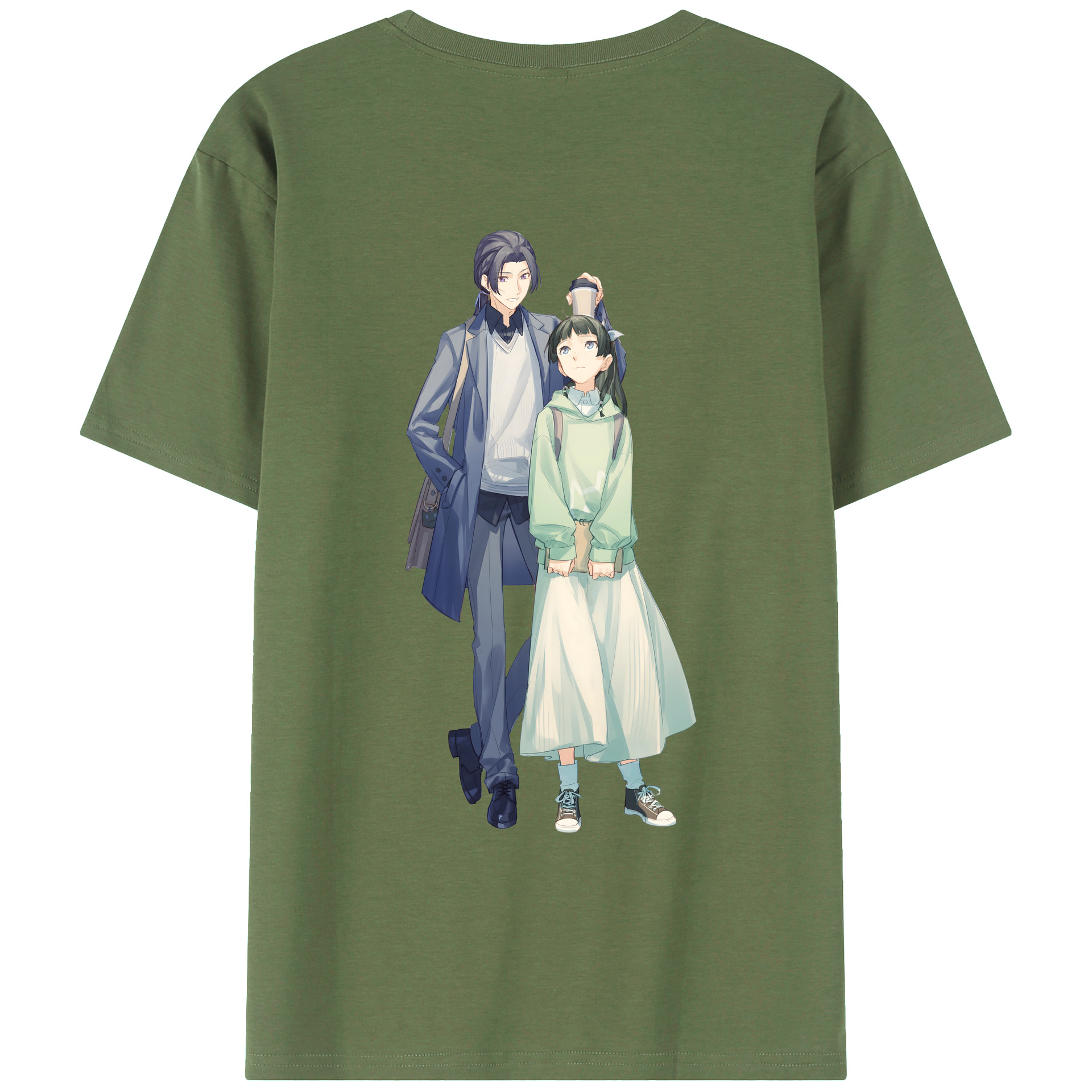 （画像用） 薬屋のひとりごと The Apothecary Diaries 綿100％ メンズ半袖Tシャツ（バックプリント） 通気性